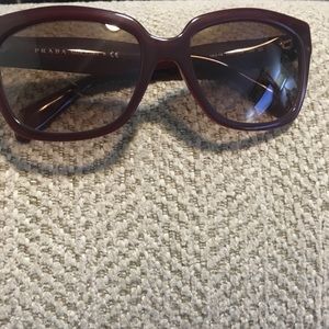 Women Prada sunglasses Their burgundy color